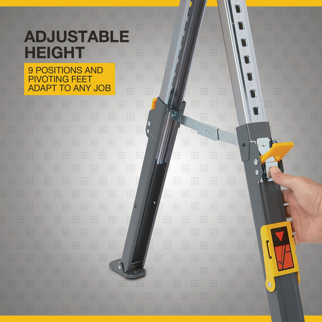 32in. Adjustable Steel Sawhorses, Pair F3023