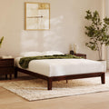 California King Walnut Bamboo Platform Bed Frame D748