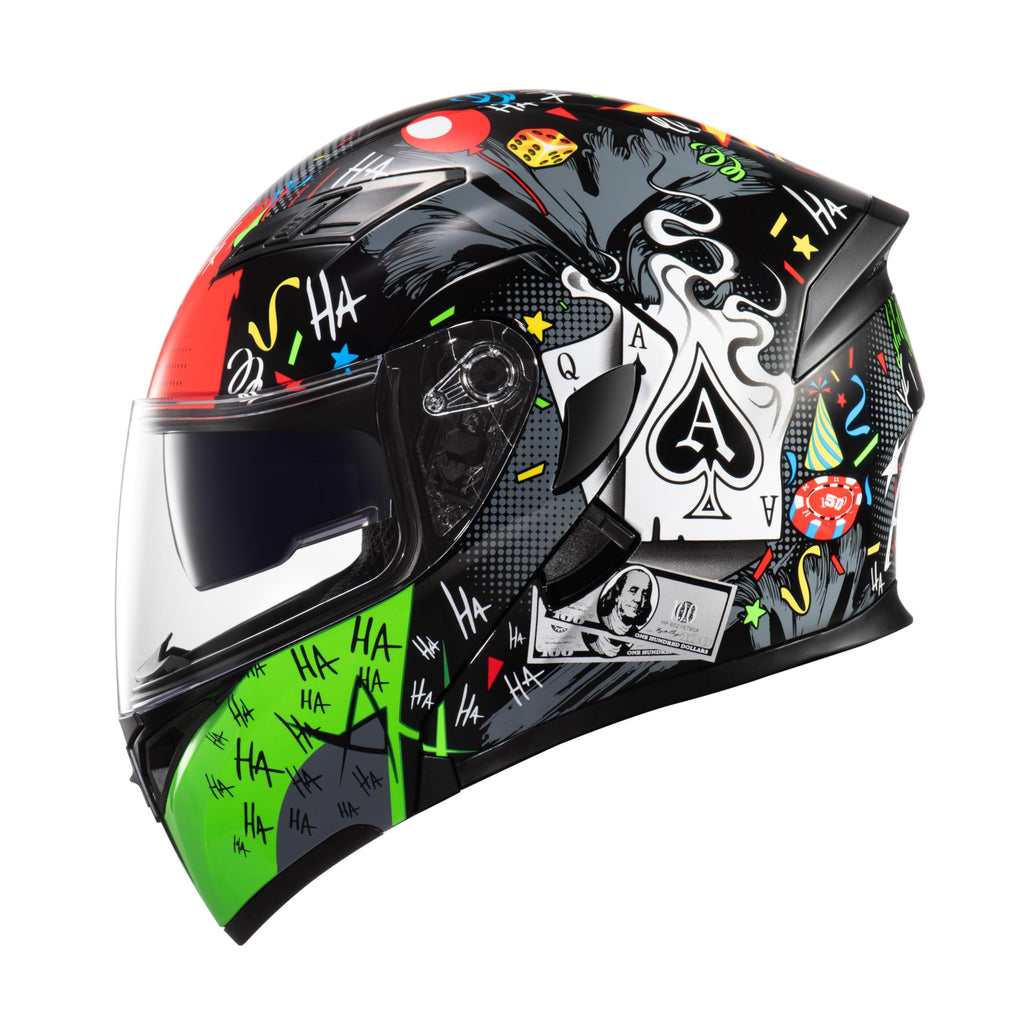 Motorcycle Dual Visor Flip up Modular Full Face Helmet A28145