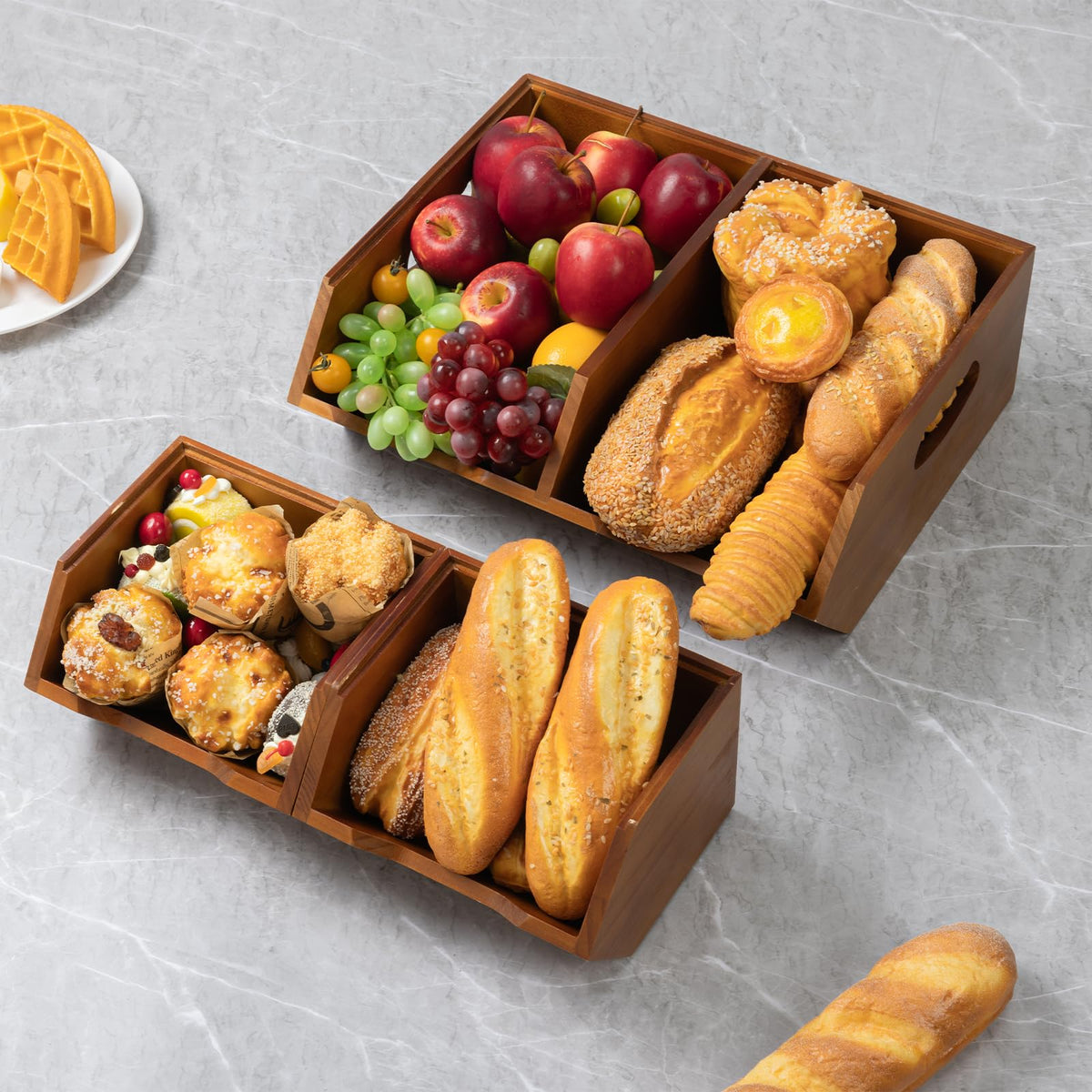 Wooden Stackable Pantry Storage Bins N1161