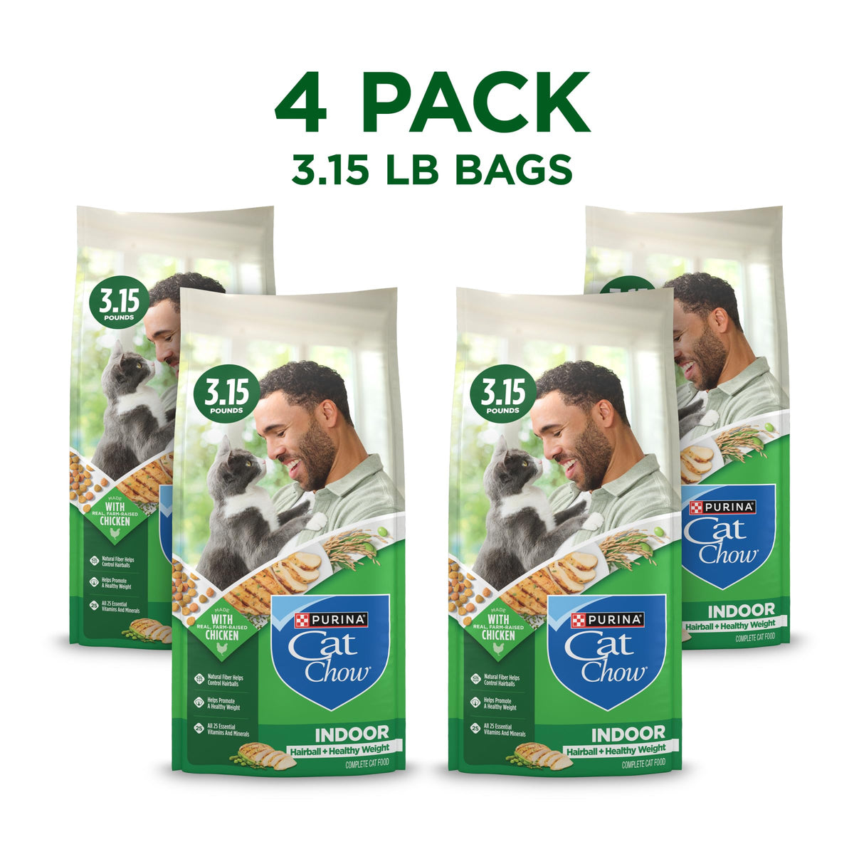 Indoor Hairball Healthy Weight Dry Cat Food 3.15 lb A740865