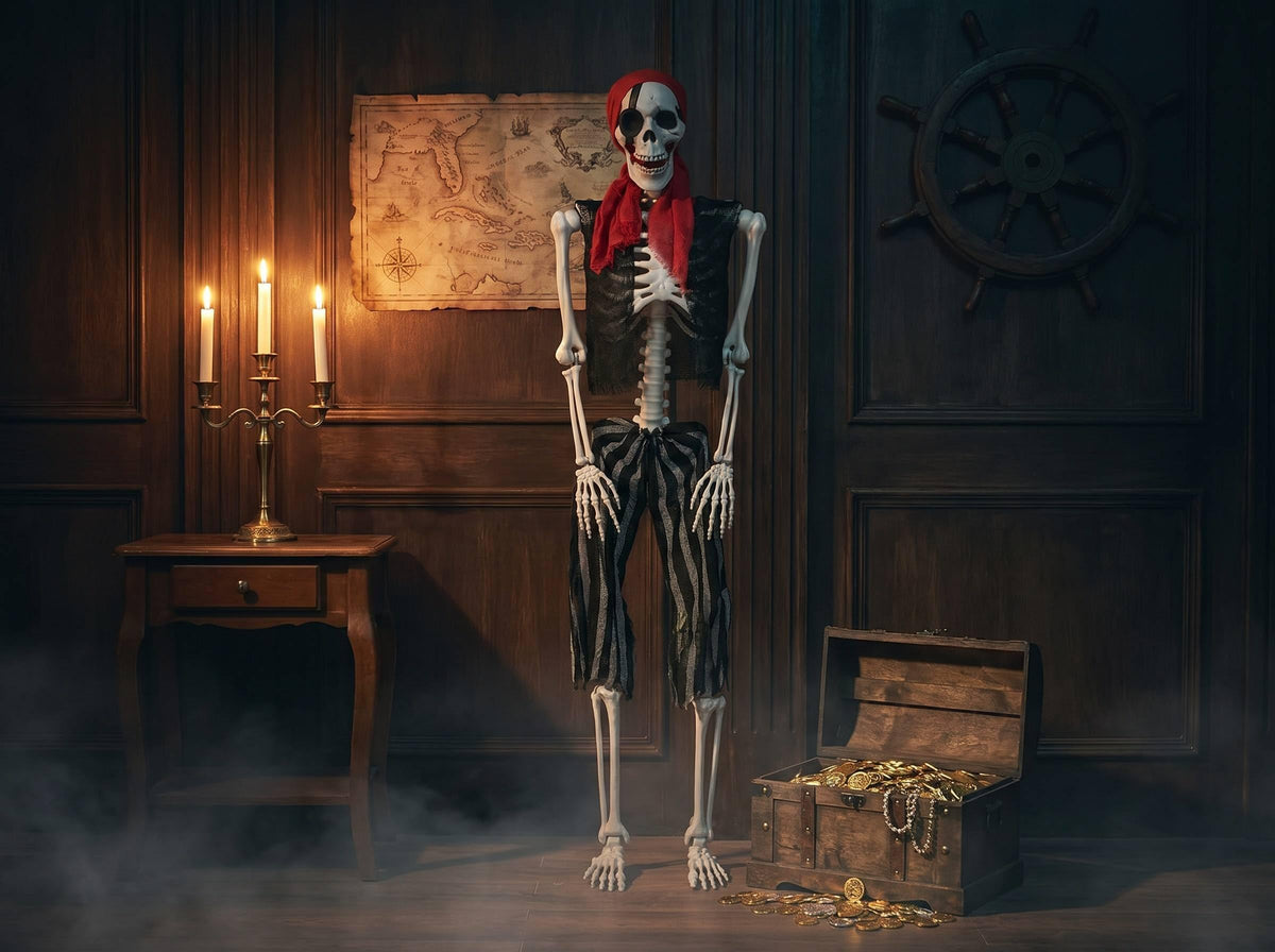 Life Size Pirate Skeleton Halloween Decoration K2650