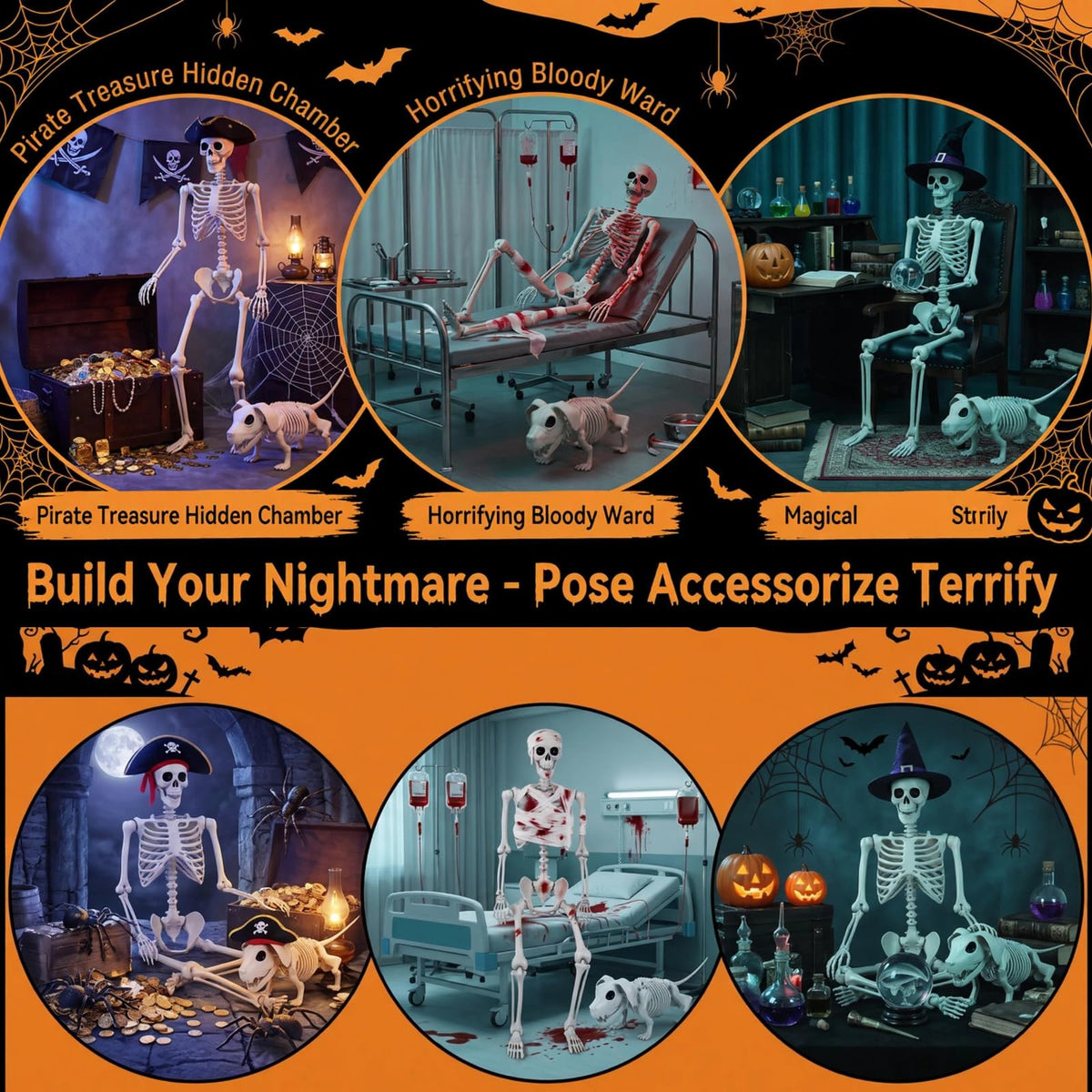 5.4FT Posable Skeleton B43018