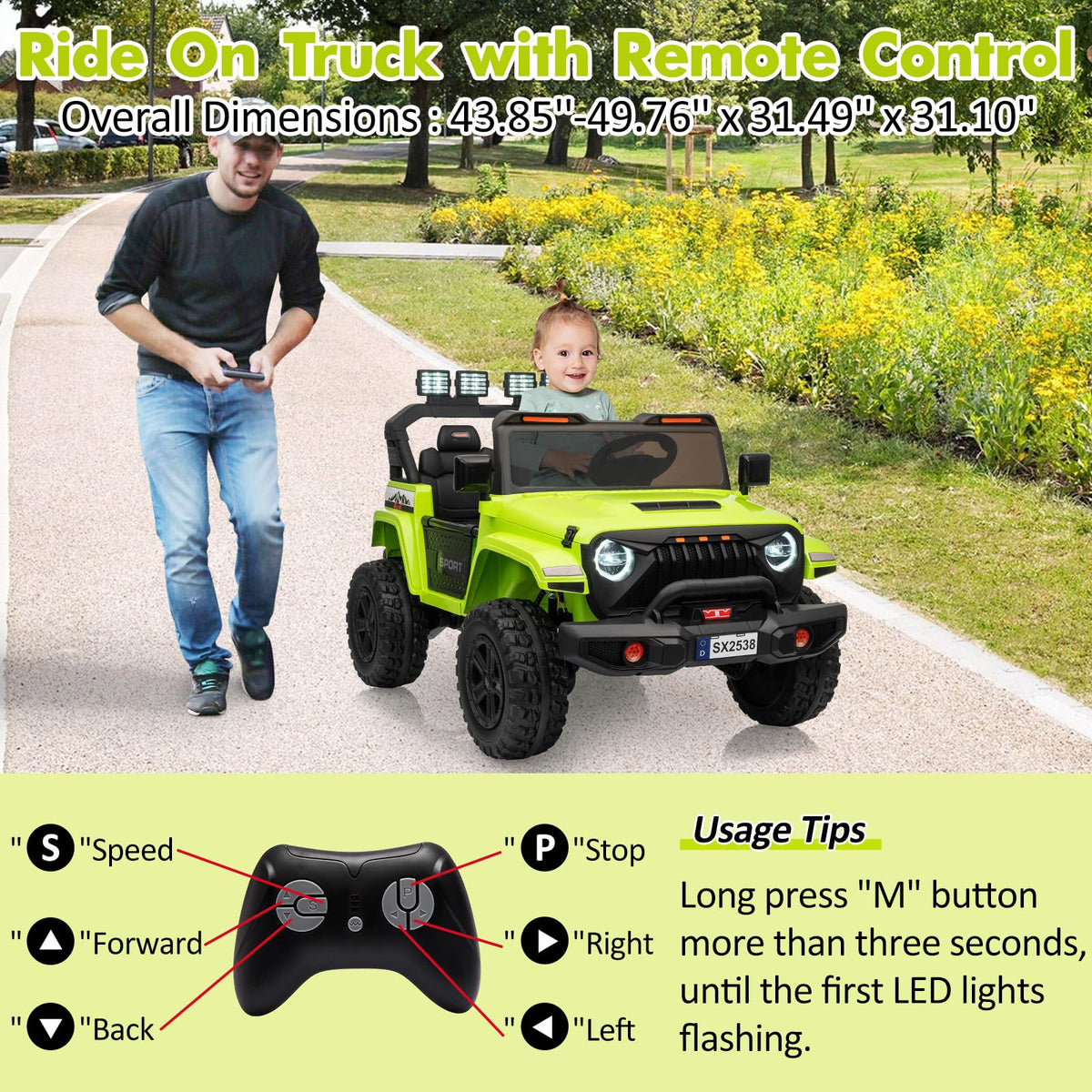 24V 2 Seaters Battery Powered Ride on Car A655996