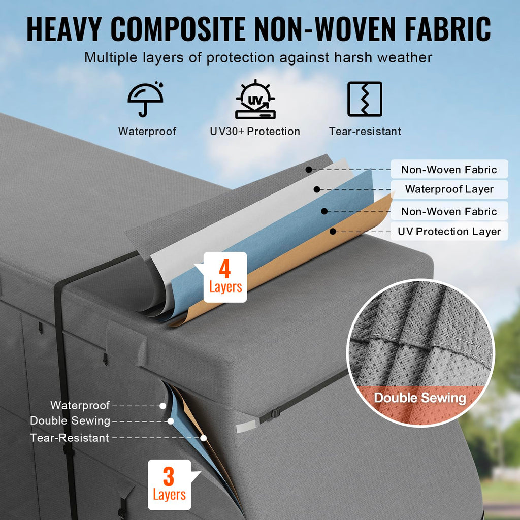40-43 ft Non-Woven Fabric Waterproof RV Cover with Storage Bag K892251