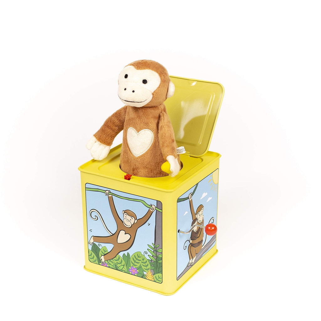 Monkey Jack in the Box Plush Tin Toy A26676