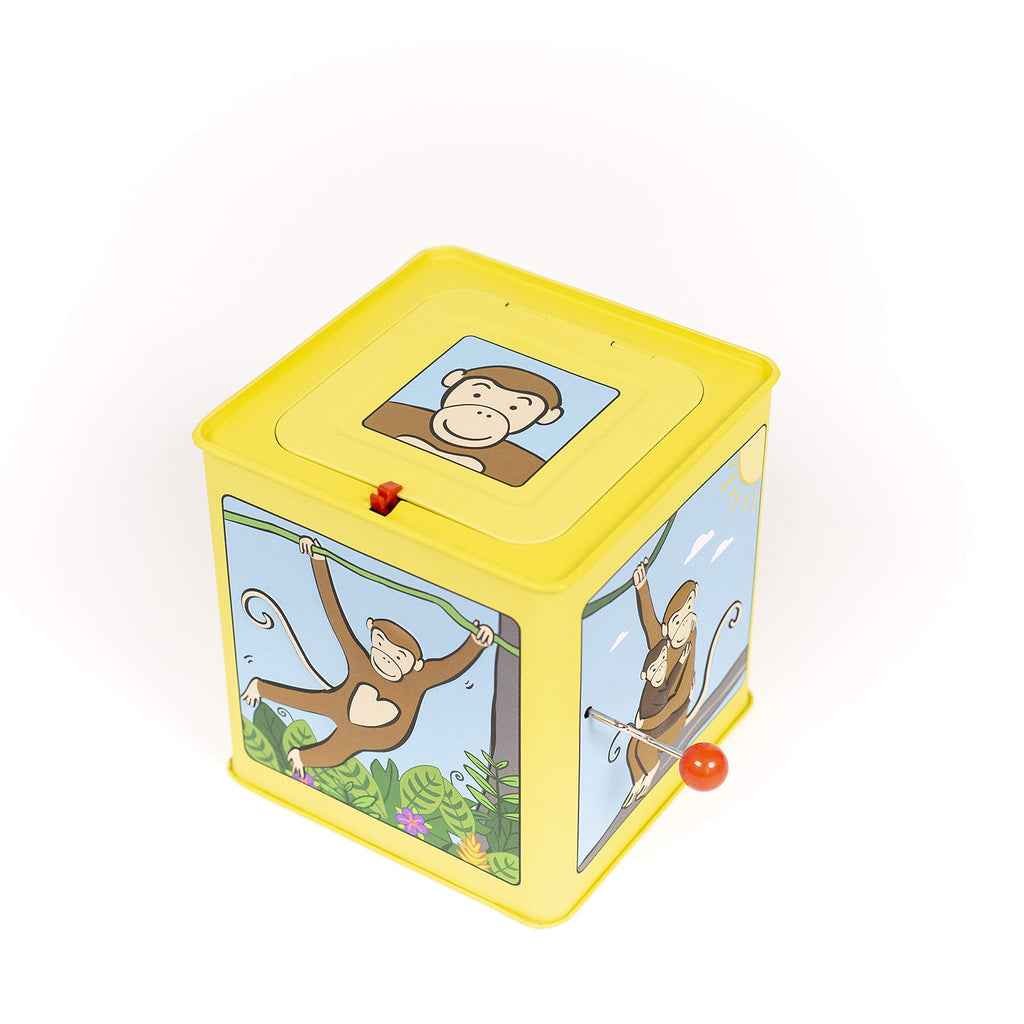 Monkey Jack in the Box Plush Tin Toy A26676