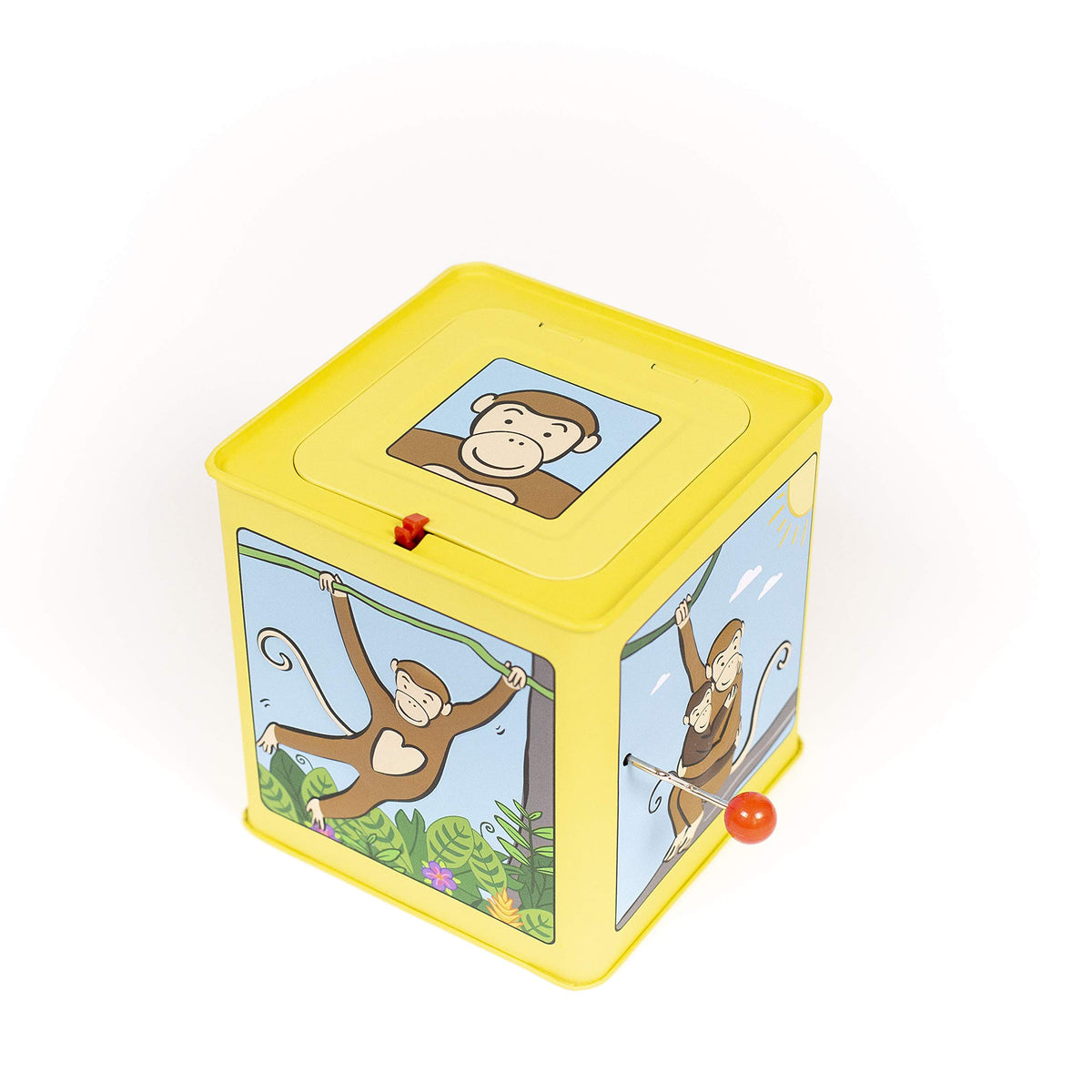 Monkey Jack in the Box Plush Tin Toy A26676