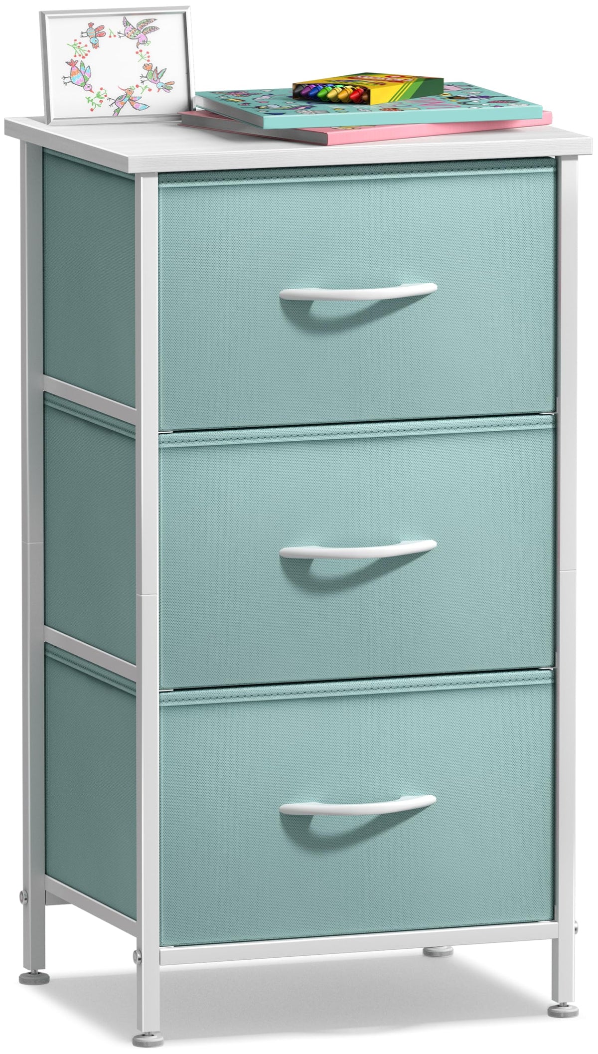 Aqua 3 Drawer Nightstand U7211