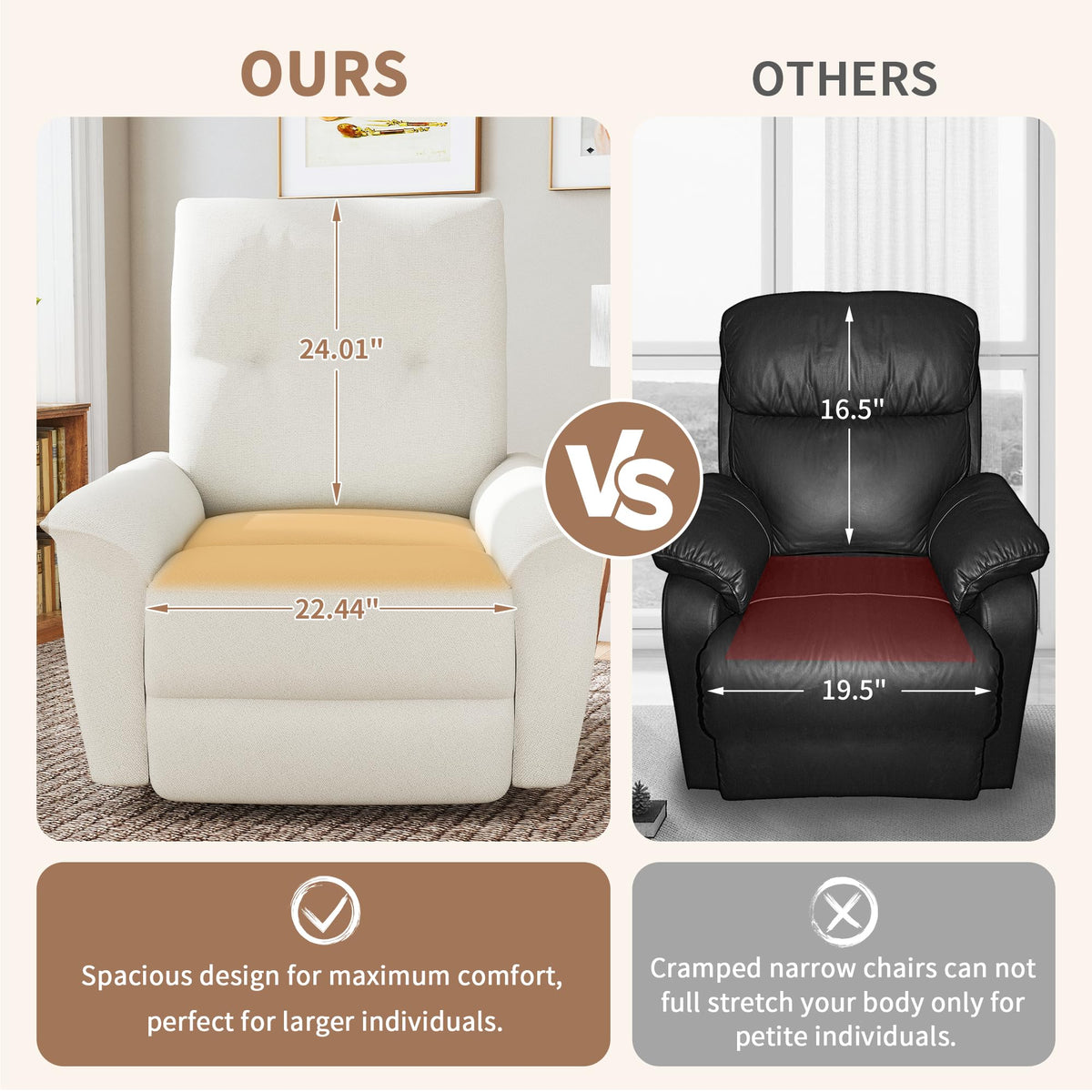 Power Swivel Rocker Recliner Chair with Phone Holder and USB Ports O884