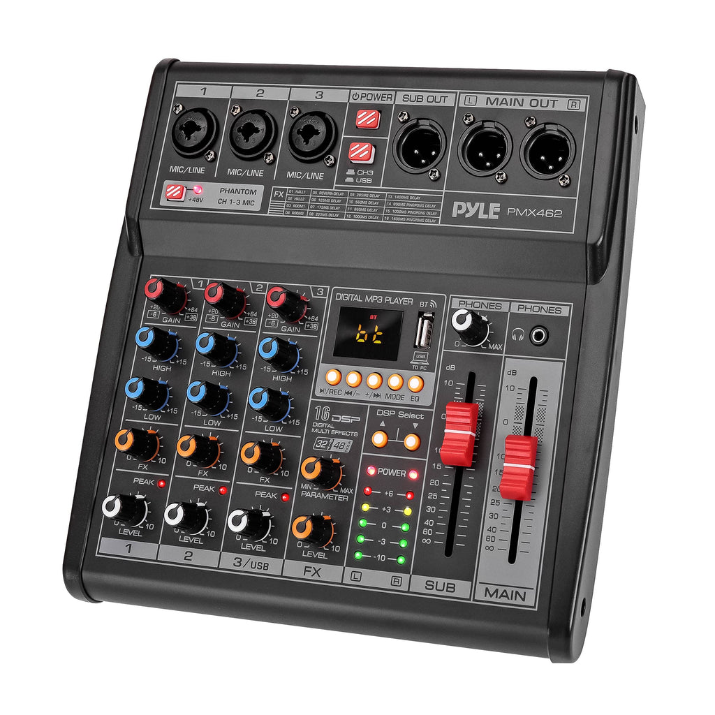 3-Channel DJ Audio Mixer with 16 Preset DSP Effects J8540