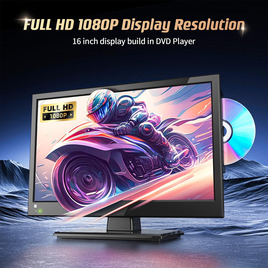 16 Inch 1080P LCD TV with DVD Player J629737