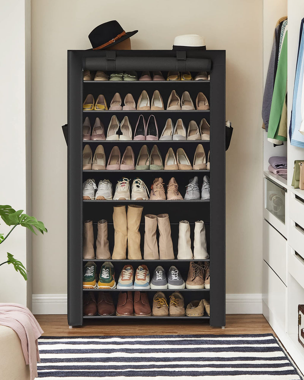 10-Tier Shoe Rack with Cover H117