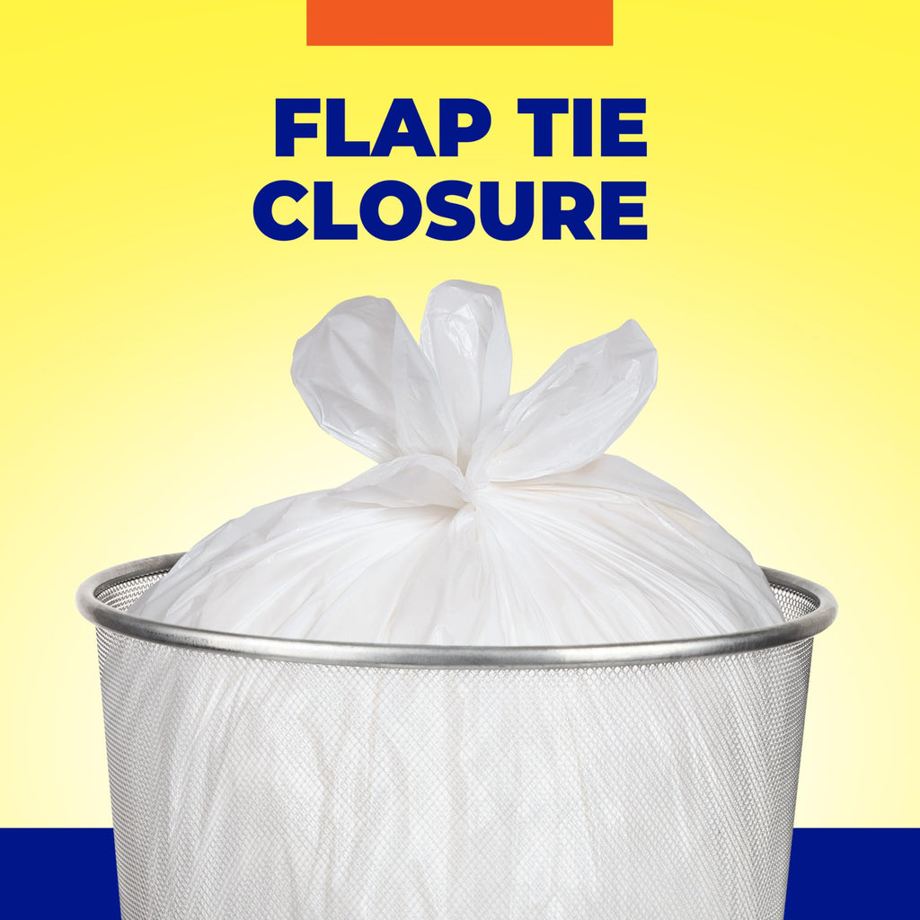 4 Gallon Trash Bags, White, Fresh Linen Scent, 80ct M718370