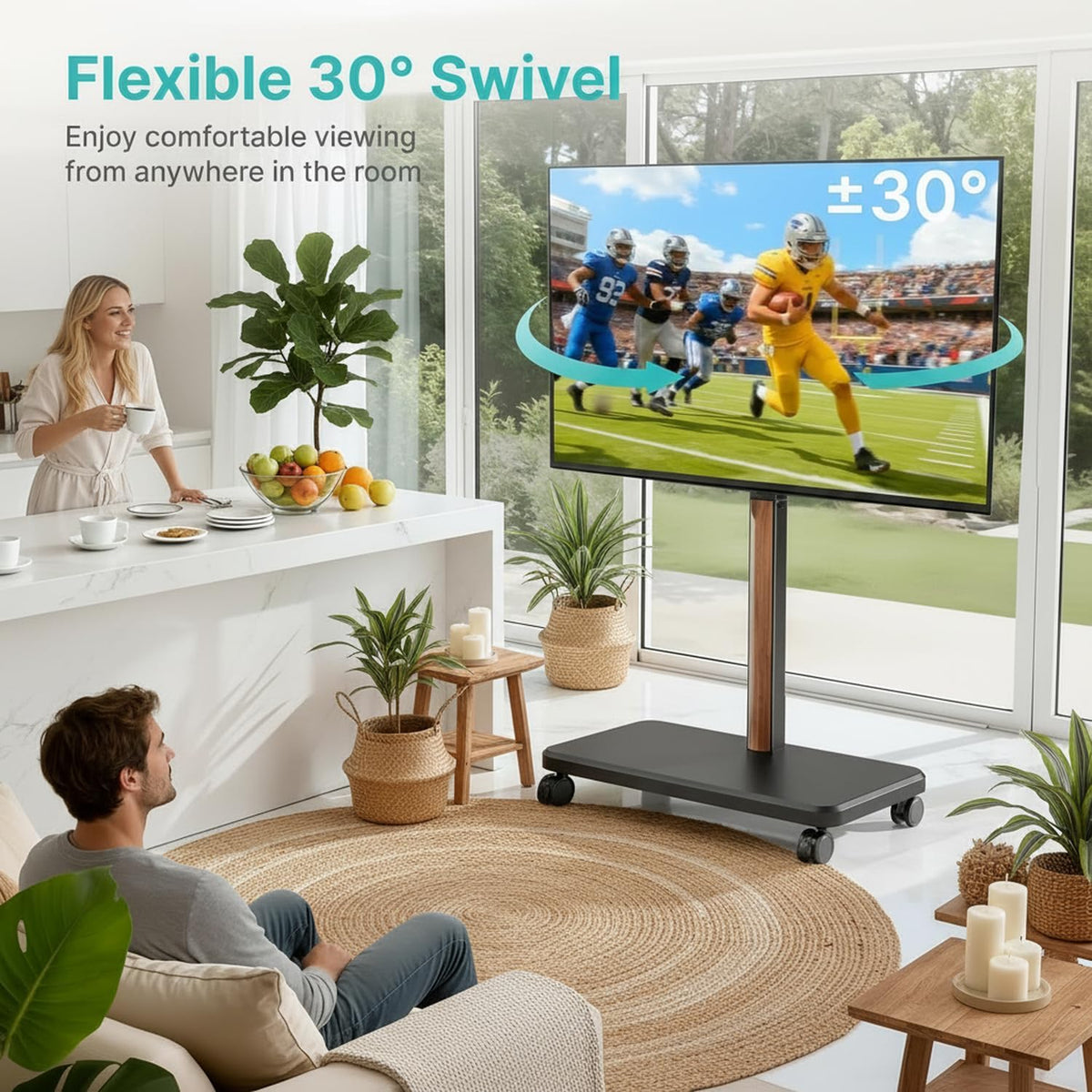 TV Rolling Cart for 32-85 Inch Screen X2364