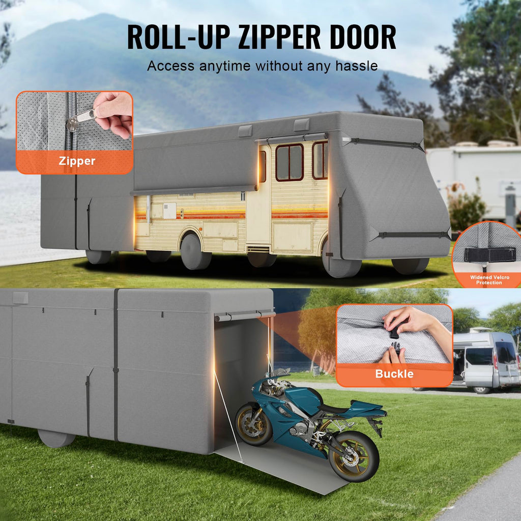 40-43 ft Non-Woven Fabric Waterproof RV Cover with Storage Bag K892251