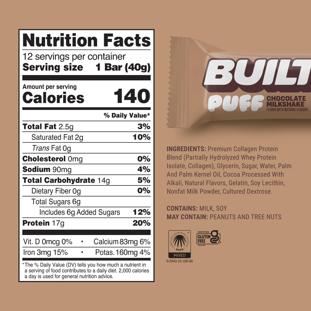 Chocolate Milkshake Protein Bars 12 Count S22177