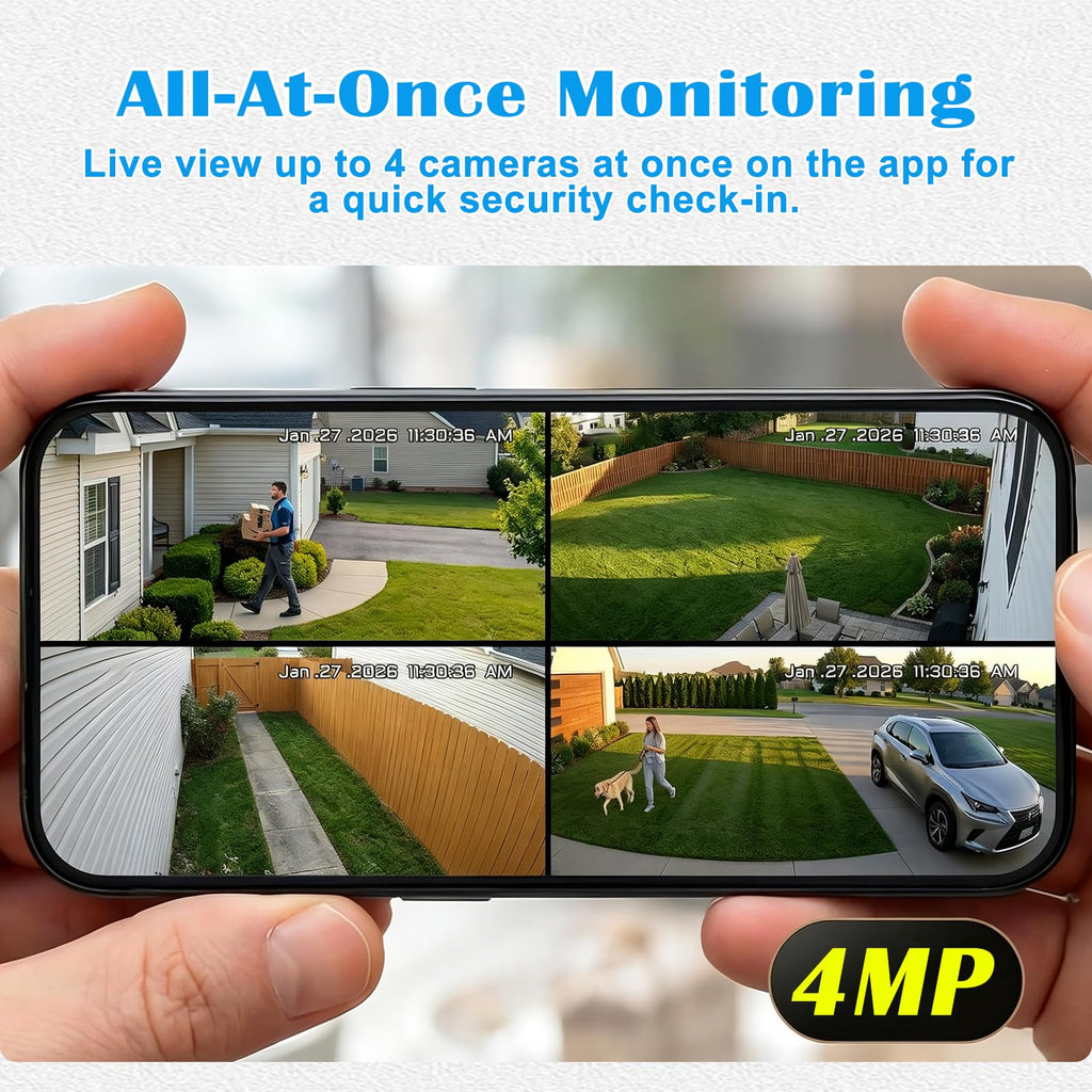 4G Solar Security Camera System with Base Station Q579