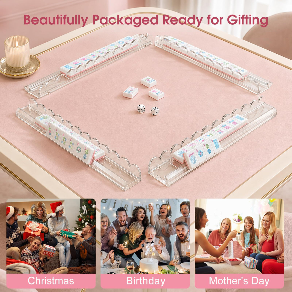 Mahjong Racks with Magnetic Pushers A733134
