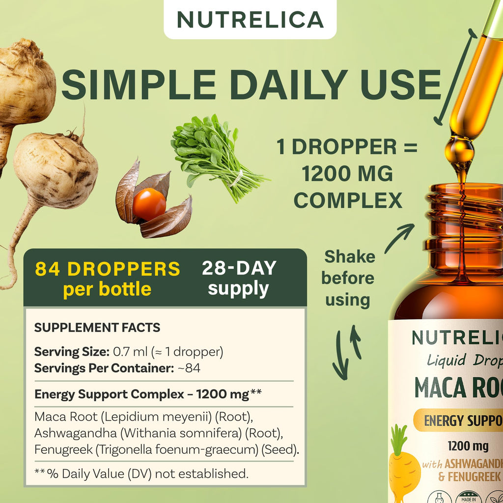 Maca Root with Ashwagandha & Fenugreek 1200mg Vegan S2222