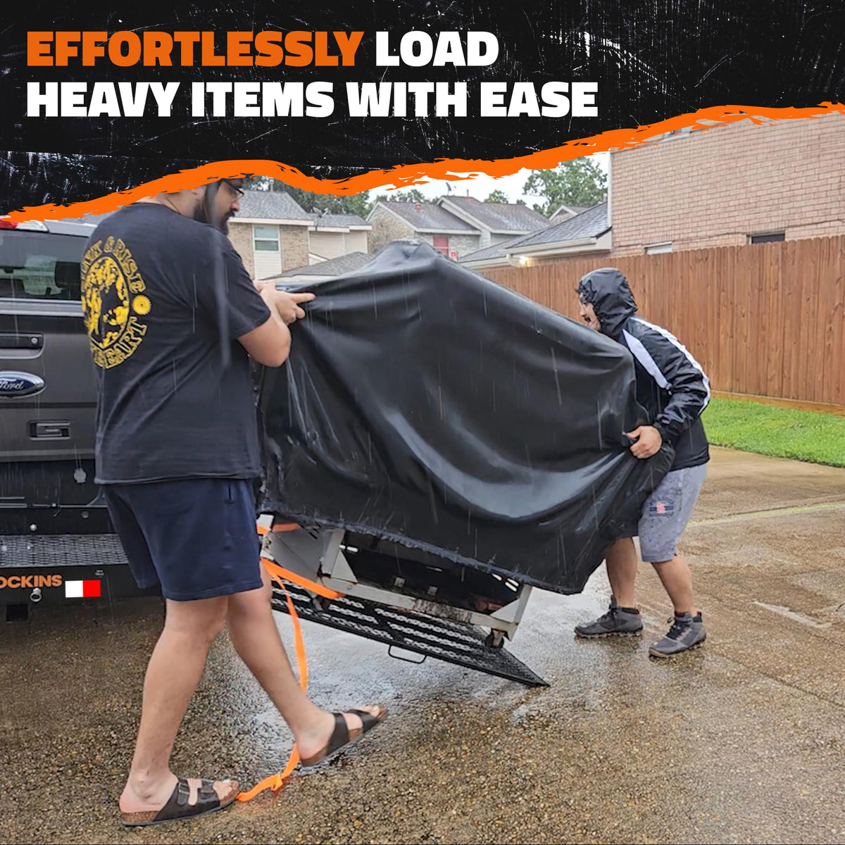 500lb Capacity Trailer Hitch Cargo Carrier with Ramp T21091