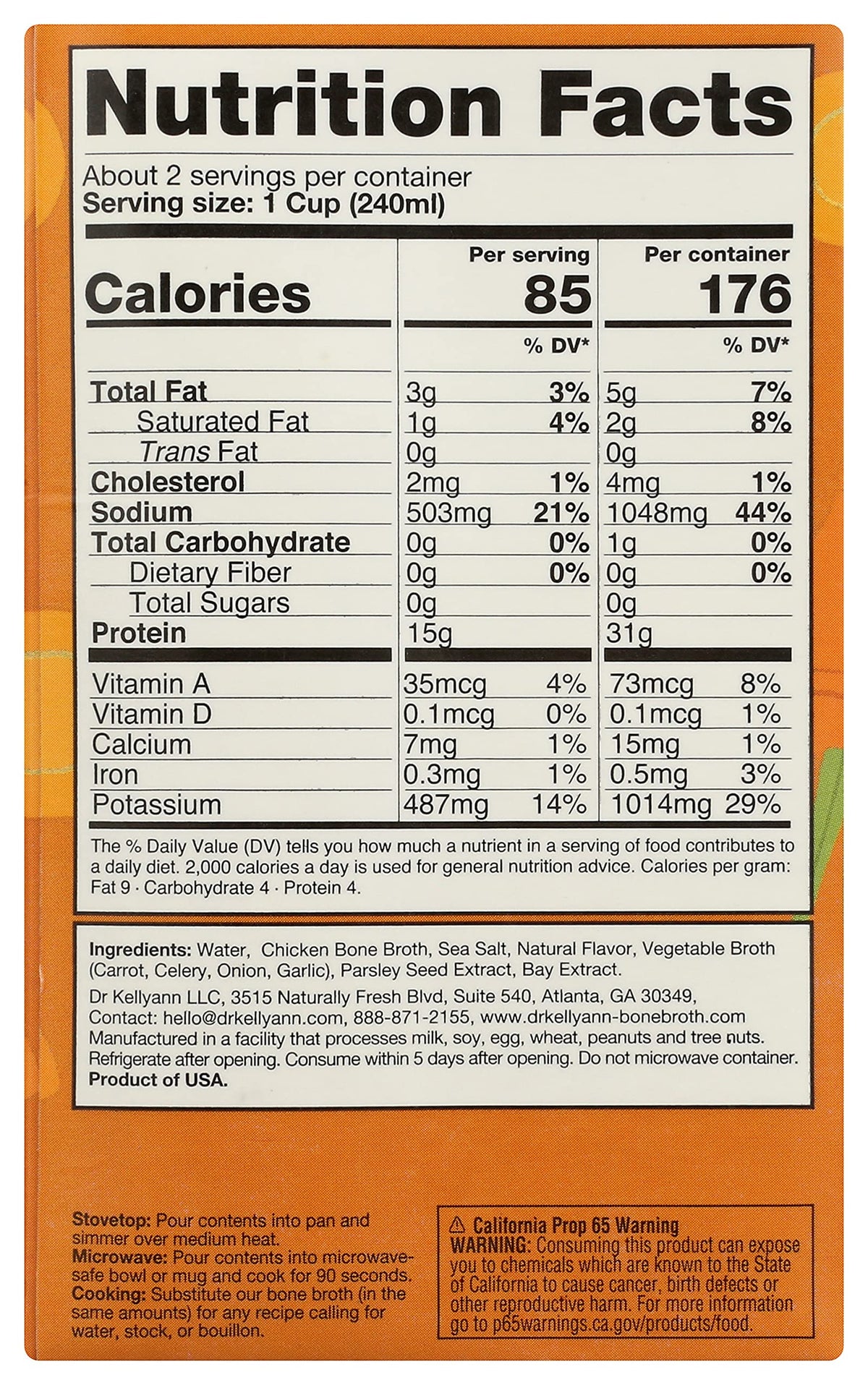 Bone Broth Chicken Roasted 16.9 Ounce T683048