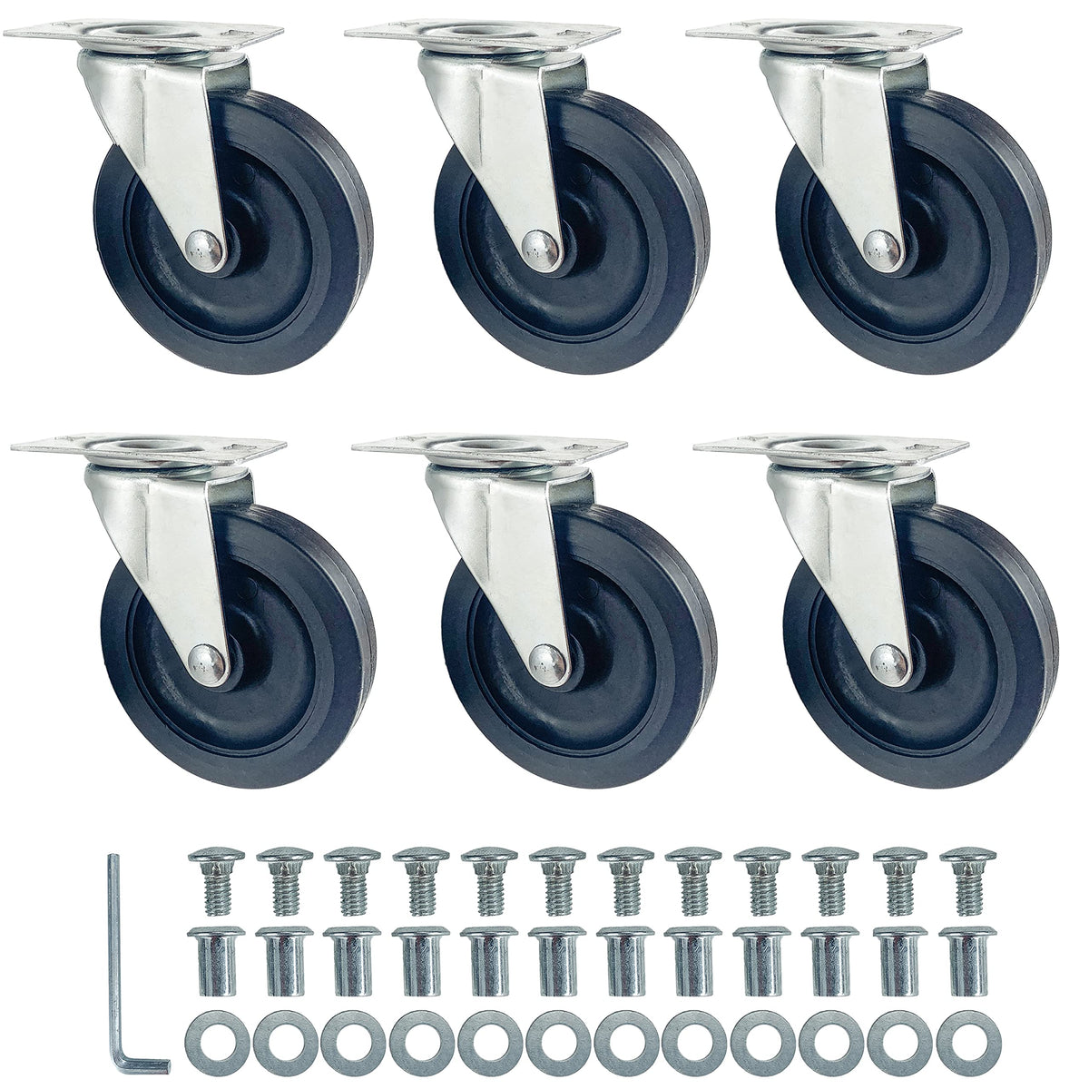 Caster Wheels for Mechanic Creepers, 3'' Pack of 6 C13349