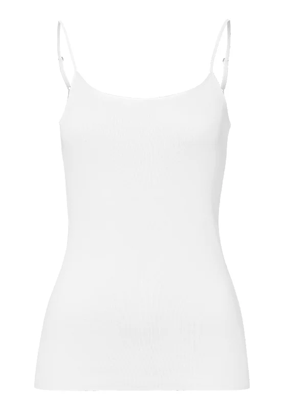 Cotton Seamless Cotton Round Neck Camisole | White 71600-101