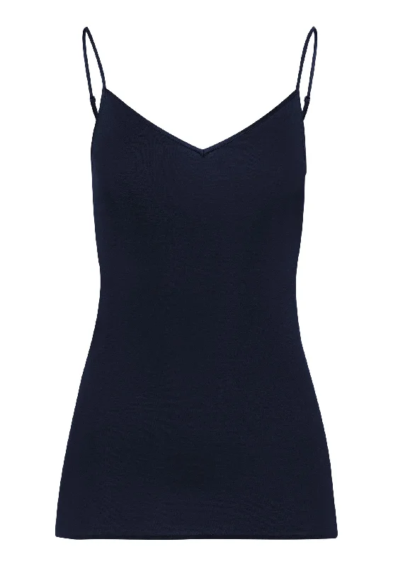 Cotton Seamless Cotton V-Neck Camisole | Deep Navy 71601-1610