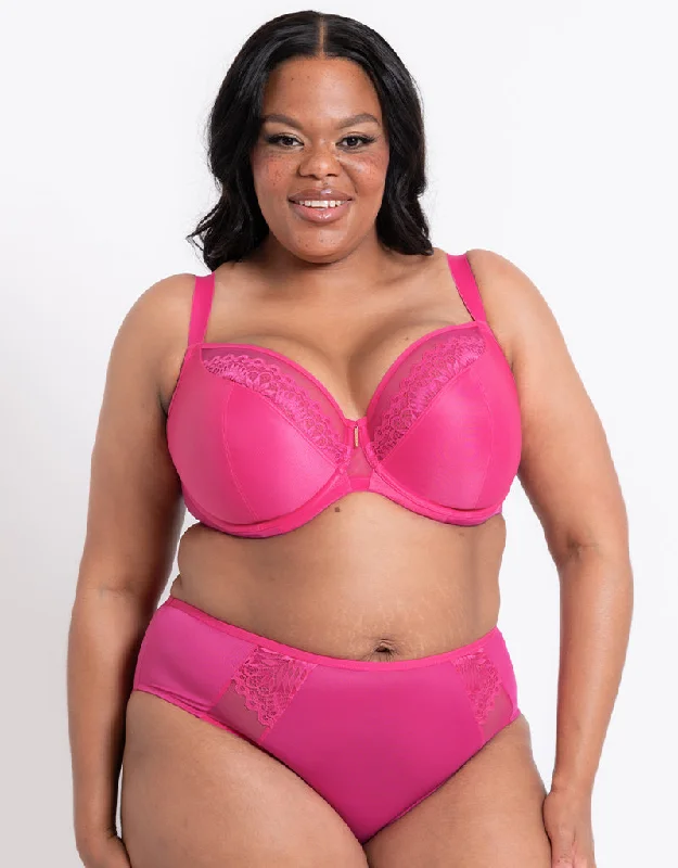 Adella Hera Full Plunge Bra Hot Pink