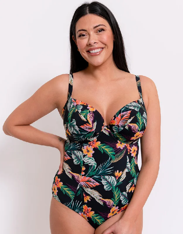 Curvy Kate Cuba Libre Padded Plunge Swimsuit Print Mix