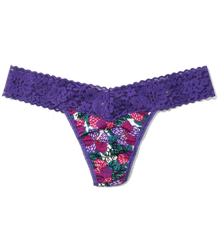 Hanky Panky Printed DreamEase Low Rise Thong (PR681004) - Loves Me Loves Me Not