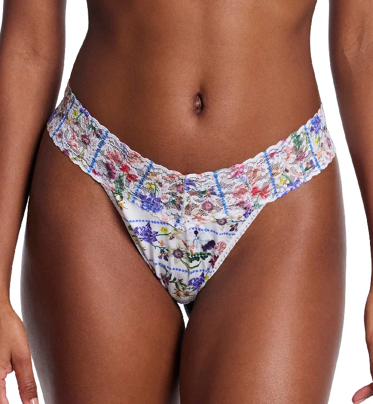 Hanky Panky Printed Cotton Original Rise Thong (PR891801) - Flower Crown