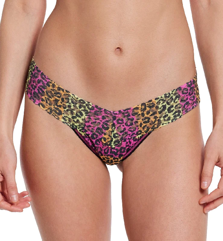 Hanky Panky Signature Lace Printed Low Rise Thong (PR4911P) - It's Electric