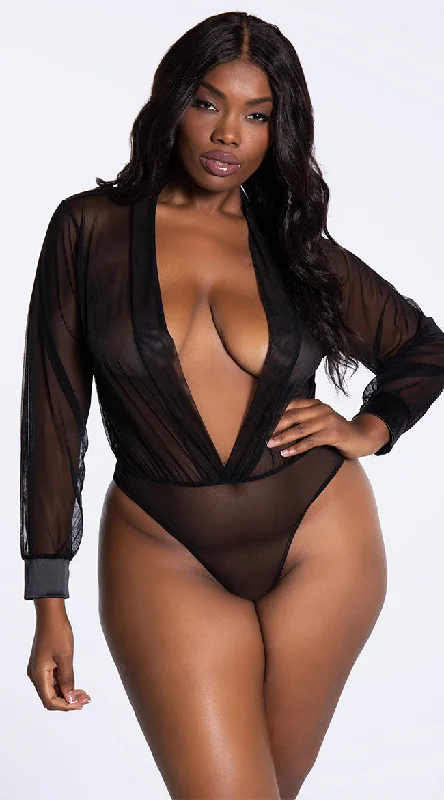 Plus Size Sheer Entertainment Bodysuit