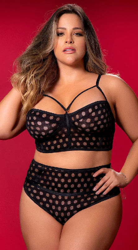 Plus Size Spot The Difference Bra Set